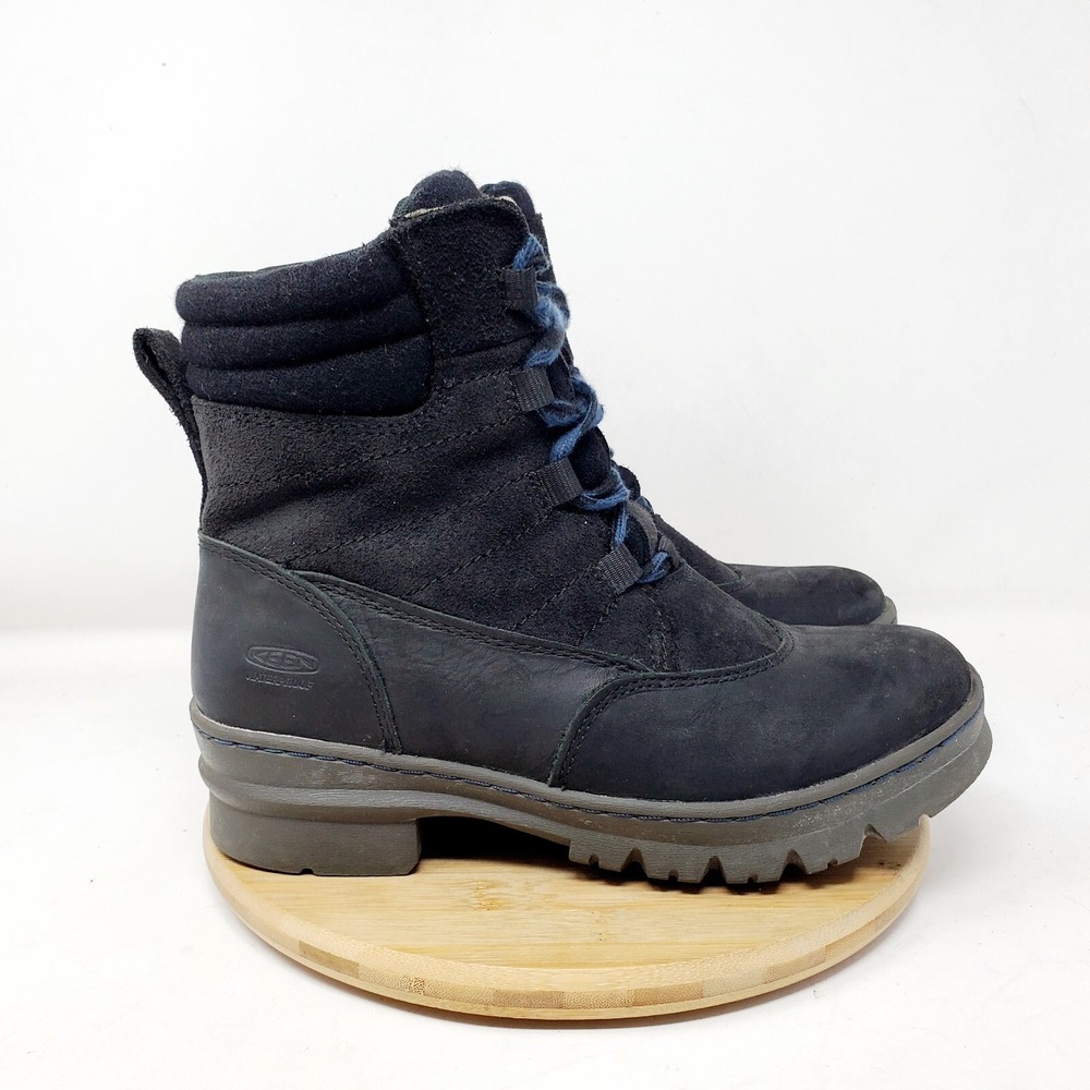 KEEN Wapato Boots Womens 7 Black Lace Up Waterproof Insulated Hiker Winter Shoes
